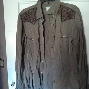 Women's Panhandle Pearl Snap Western Shirt Green